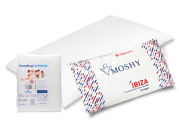 Almohada Antiácaros Hipoalergénica con Funda Certificada