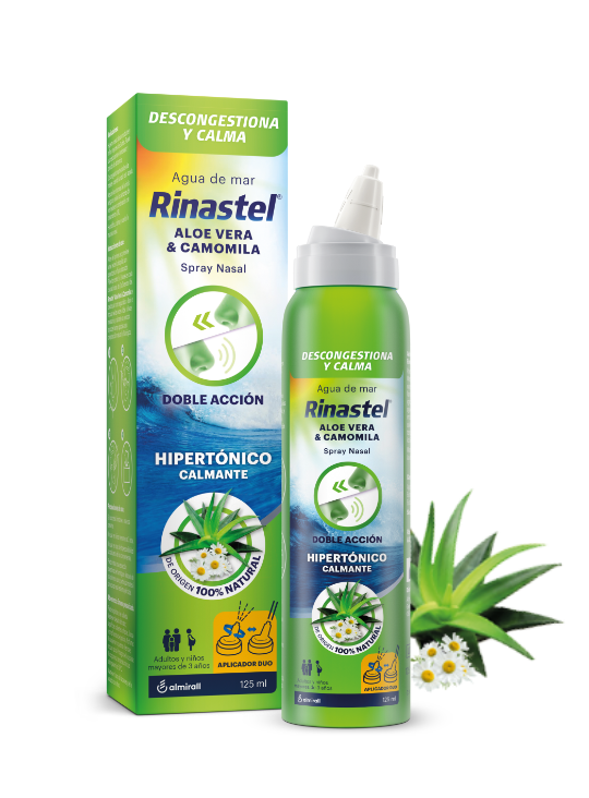 Rinastel® Aloe Vera & Camomila | Spray Nasal Natural para Descongestión y Calma